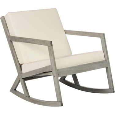Vernon Grey and Beige Rocking Chair