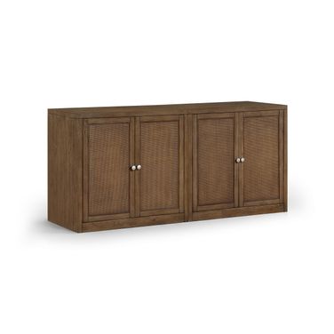 Vero Solid Wood and Oak Veneer 2-Piece Sideboard In Brown