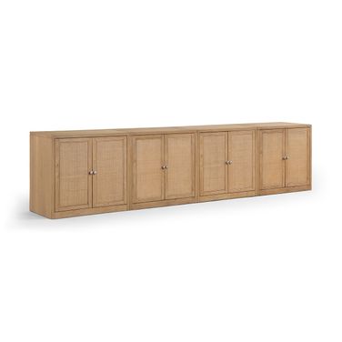 Vero Solid Wood and Oak Veneer 4-Piece Sideboard In Natural
