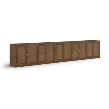 Vero Solid Wood and Oak Veneer 5-Piece Sideboard In Brown