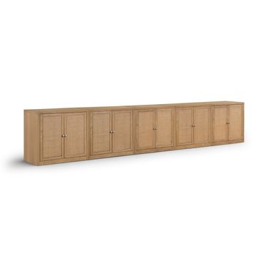 Vero Solid Wood and Oak Veneer 5-Piece Sideboard In Natural