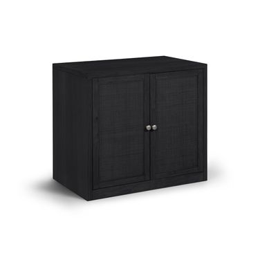 Vero Solid Wood and Oak Veneer Sideboard In Black