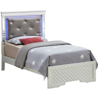 Verona Full Bed In Silver Champagne