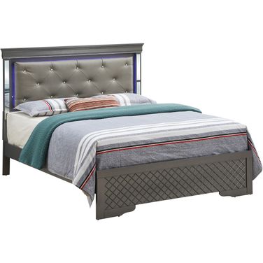 Verona King Bed In Charcoal