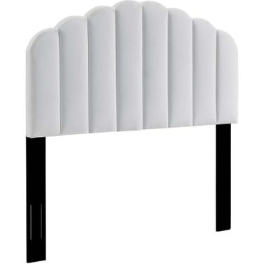 Veronique Full/Queen Performance Velvet Headboard In White