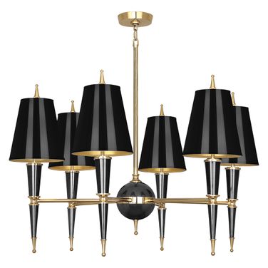 Versailles Chandelier In Brass and Black
