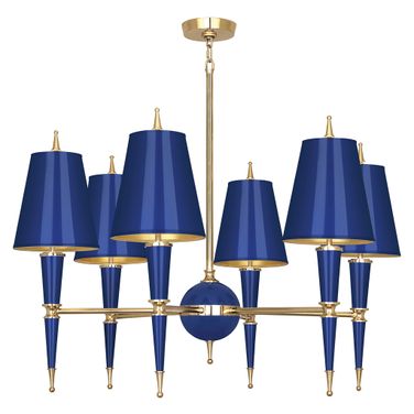 Versailles Chandelier In Navy and Brass