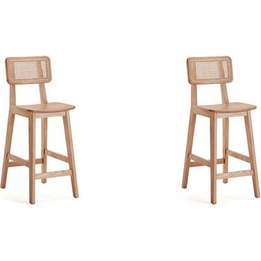 Versailles Counter Stool In Nature Cane Set of 2