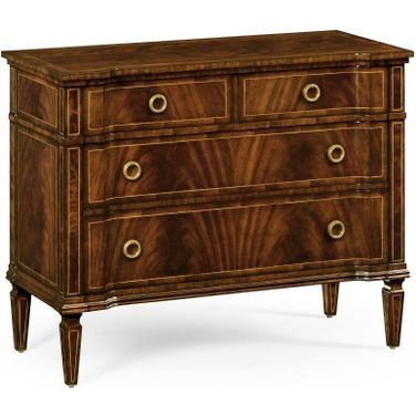 Versailles Regency Style Mahogany Reverse Breakfront Chest Of Drawers