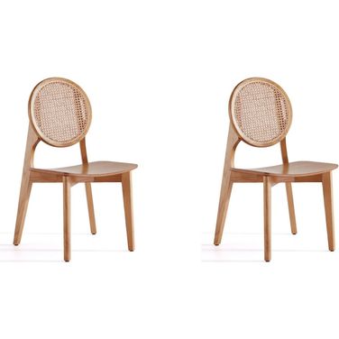Versailles Round Dining Chair In Nature Cane Set of 2