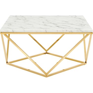 Vertex Gold Metal Stainless Steel Coffee Table