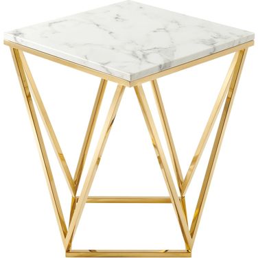 Vertex Gold Metal Stainless Steel End Table
