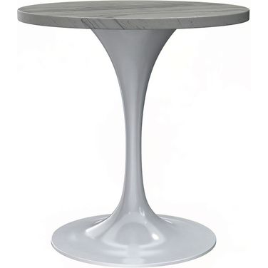 Verve 27 Inch Round Dining Table with Resin Top In White