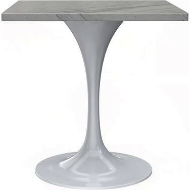 Verve 27 Inch Square Dining Table In Prestine White