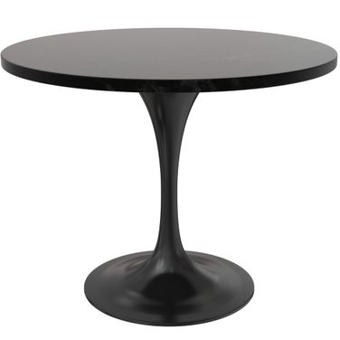Verve 36 Inch Round Dining Table with MDF Top In Black