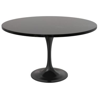 Verve 48 Inch Round Dining Table with MDF Top In Black