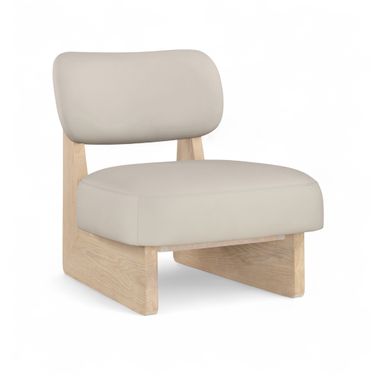 Vetra Vegan Leather Upholstered Accent Chair In Taupe
