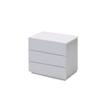Vex 3-Drawer Night Table In White