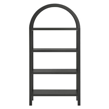 Vexley 60 Inch Arched Bookshelf In Black