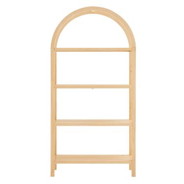 Vexley 72 Inch Large Arched Bookshelf In Natural