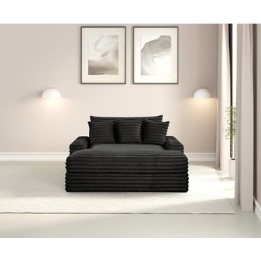 Veyrier 2 Arm Chaise In Black