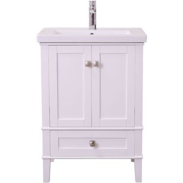 Aqua 24" White Single Vanity Set