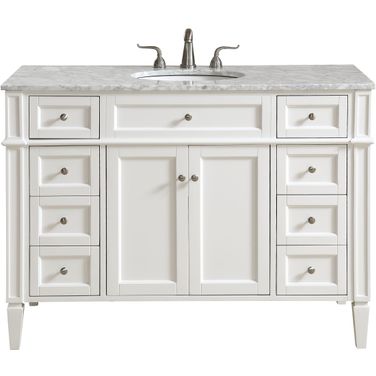 Park Avenue 48" White Single Vanity Set