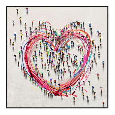 Vibrant Love for All Canvas Wall Art In Multi