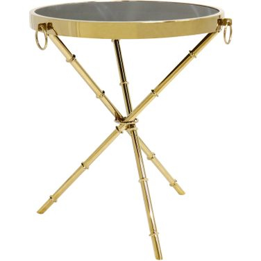 Vicenza Collection Side Table In Gold and Black