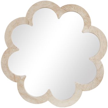 Vicenza Genuine Travertine Frame Mirror In Natural