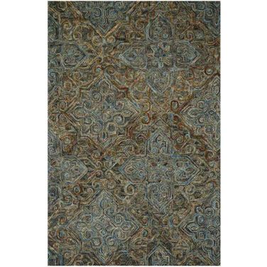 Victoria Charcoal/Multi 1'6" x 1'6" Rug