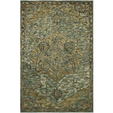 Victoria Dark Green/Tobacco 3'6" x 5'6" Rug