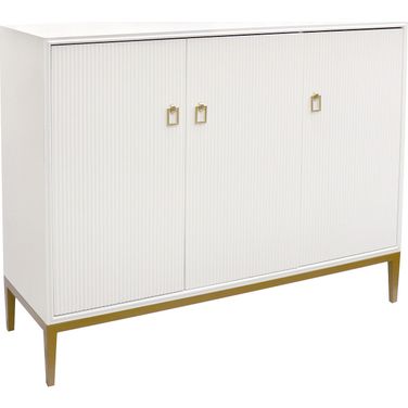Victoria Sideboard with 3 Doors In Ivory and Bronze