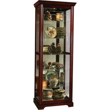 Victorian Cherry Two Way Sliding Door Curio