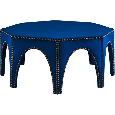 Victory Performance Velvet Ottoman In Navy