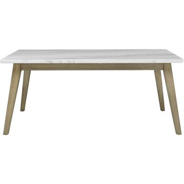 Vida Marble Top 72 Inch Dining Table In Brown