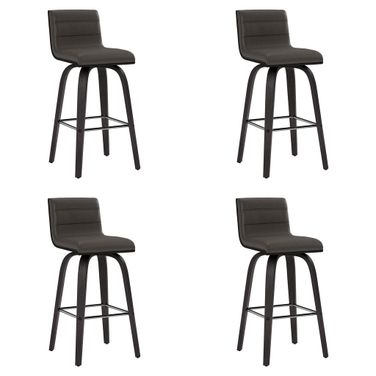 Vienna 26 Inch Swivel Counter Stool Set of 4 In Black and Gray