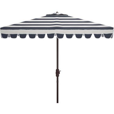Vienna 7.5 Ft Square Crank Umbrella In White Navy