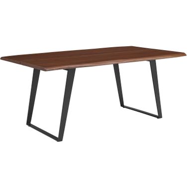 Viggo Black Walnut 74 Inch Live Edge Acacia Wood Dining Table