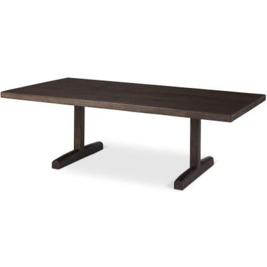 Viktor 55 Inch Dark Brown Solid Wood Coffee Table