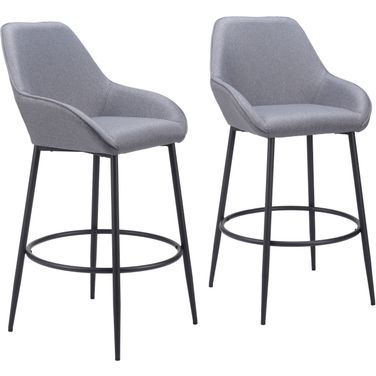 Vila Barstool Set of 2 In Gray