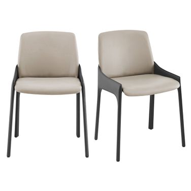 Vilante Side Chair Set of 2 In Gray