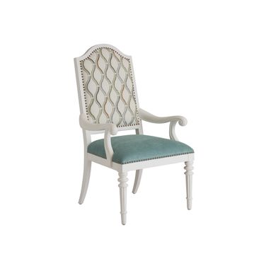 Villa Blanca Corsica Upholstered Arm Chair In White