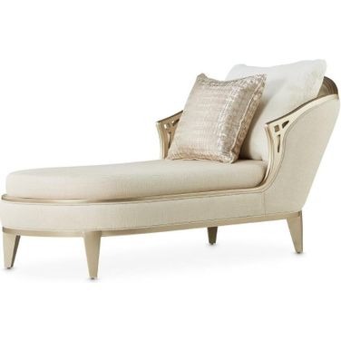 Villa Cherie Chaise In Pearl/Caramel