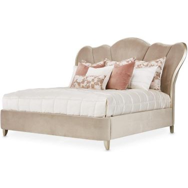 Villa Cherie Eastern King Channel Tufted Bed In Hazelnut