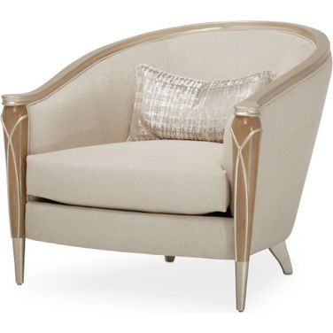 Villa Cherie Matching Chair In Pearl/Caramel