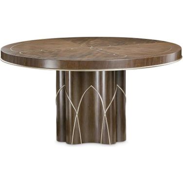 Villa Cherie Round Dining Table In Hazelnut