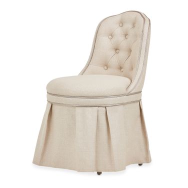 Villa Cherie Tufted Vanity Chair In Pearl
