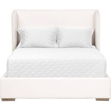 Stitch and Hand Stewart Standard King Bed In Peyton Pearl and Natural Gray
