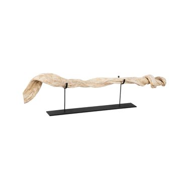 Vine Wood Sculpture In Black and Natural
